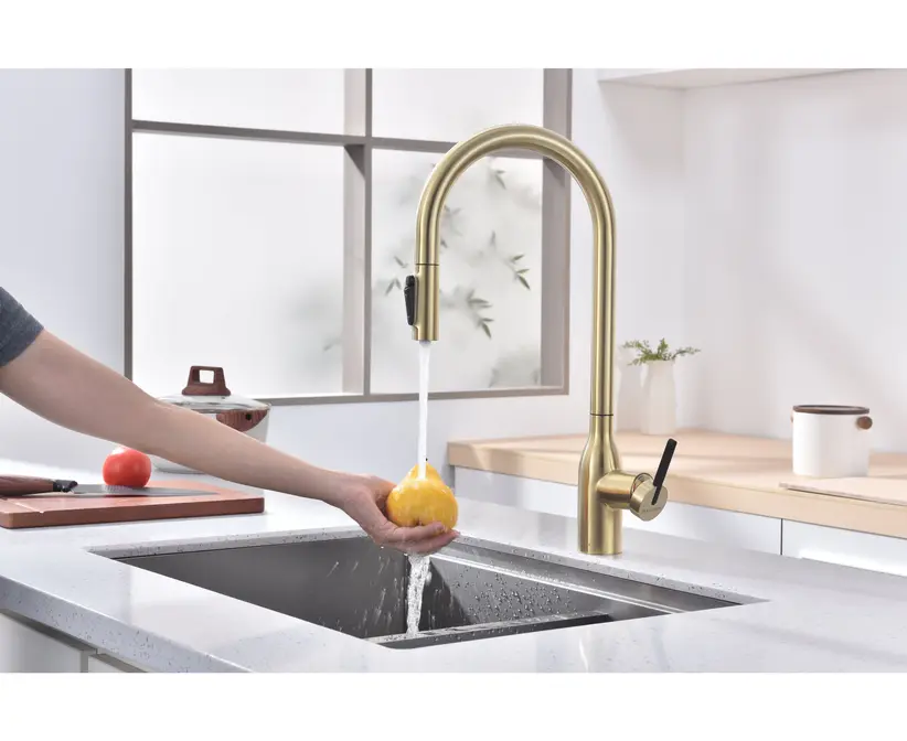 Смеситель Paulmark UNIVERSAL Un213880-LG светлое золото фото 13 в Ростове-на-Дону