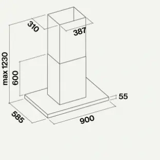 Вытяжка Falmec Lumina 90 Glass White island (NRS) фото 2 в Ростове-на-Дону