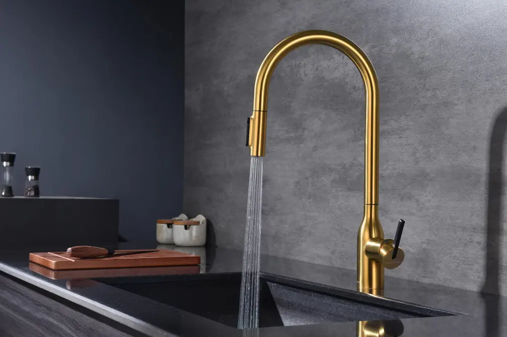 Смеситель Paulmark UNIVERSAL Un213880-BG брашированное золото фото 4 в Ростове-на-Дону