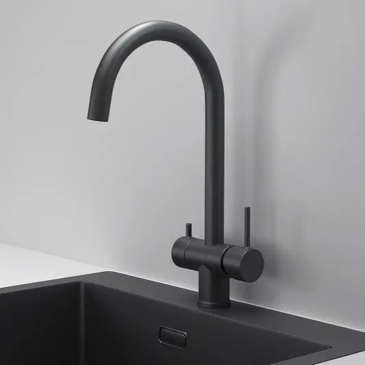Смеситель GRANULA Kitchen Space 7104, ЧЕРНЫЙ МАТОВЫЙ фото 2 в Ростове-на-Дону Смеситель GRANULA Kitchen Space 7104, ЧЕРНЫЙ МАТОВЫЙ фото 2 в Ростове-на-Дону