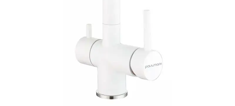 Смеситель Paulmark SKALEN Sk213020-WH белый матовый фото 4 в Ростове-на-Дону