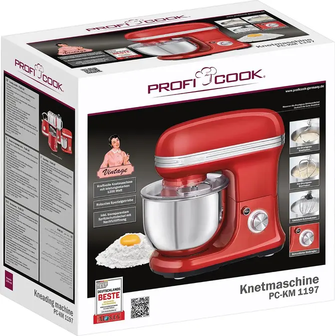 Кухонный комбайн Profi Cook PC-KM 1197 rot фото 4 в Ростове-на-Дону Кухонный комбайн Profi Cook PC-KM 1197 rot фото 4 в Ростове-на-Дону