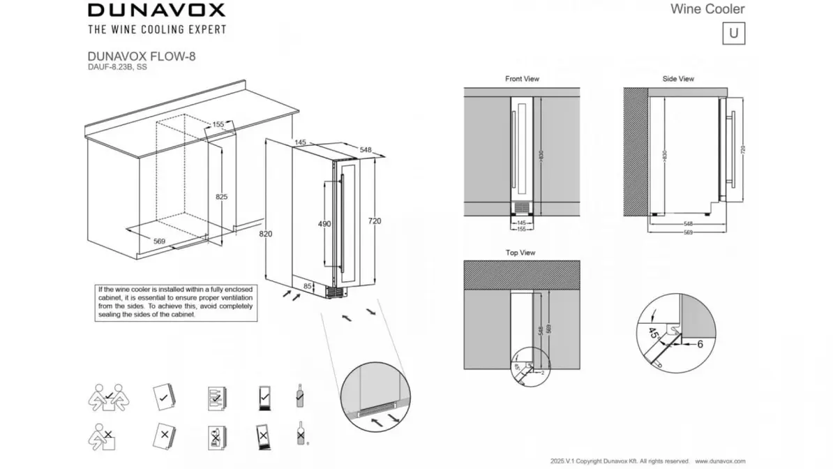 Винный холодильник Dunavox DAUF-8.23B фото 4 в Ростове-на-Дону