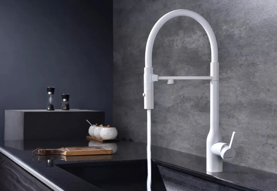 Смеситель Paulmark MAGNETO ONE Ma213188-WH белый матовый фото 3 в Ростове-на-Дону