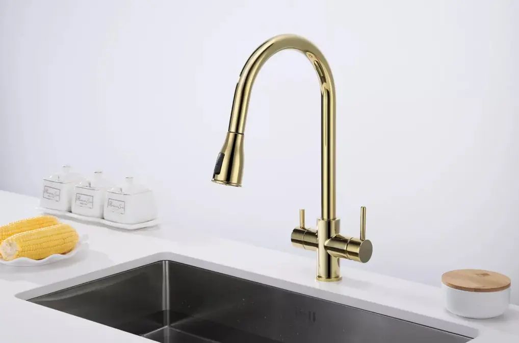 Смеситель Paulmark LANGE La214212-G золото фото 2 в Ростове-на-Дону