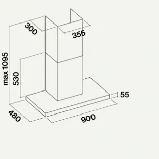 Вытяжка Falmec Lumina 90 Glass Black wall (NRS) фото 2 в Ростове-на-Дону