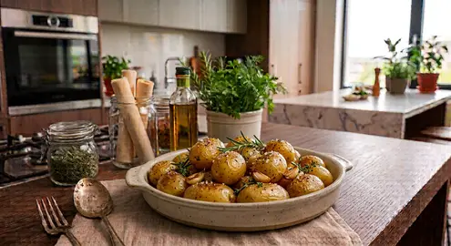 Мелкая молодая картошка в духовке в кожуре целиком: пошаговый рецепт