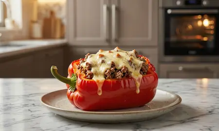 Перец с фаршем и сыром в духовке: пошаговый рецепт