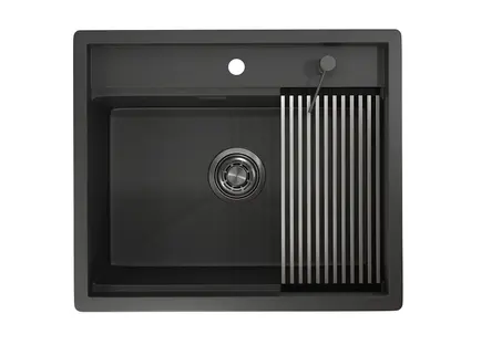 Мойка GRANULA Kitchen Space 6051, ЧЕРНЫЙ МАТОВЫЙ фото 2 в Ростове-на-Дону