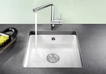 Мойка Blanco SUBLINE 375-U керамика отводная арматура InFino® в Ростове-на-Дону Мойка Blanco SUBLINE 375-U керамика отводная арматура InFino® в Ростове-на-Дону