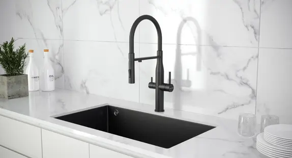 Смеситель KUCHENSTERN ELIT-FE 407BL40 Черный фото 2 в Ростове-на-Дону