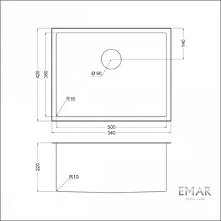Мойка Emar EMB-123 PVD Nano Satine фото 2 в Ростове-на-Дону