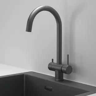 Смеситель GRANULA Kitchen Space 7104, ГРАФИТ МАТОВЫЙ фото 2 в Ростове-на-Дону
