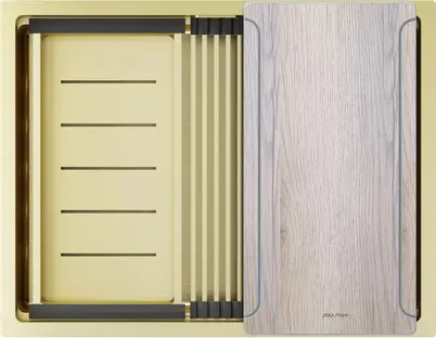 Мойка Paulmark NEXT-MULTI SINK 58 UNI PM785845-LG светлое золото фото 1 в Ростове-на-Дону