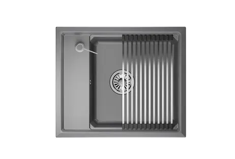 Мойка GRANULA Kitchen Space 6004, АЛЮМИНИУМ фото 2 в Ростове-на-Дону