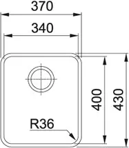 Мойка Franke ANX 110 -34 под столешницу, стоп-вентиль (арт.122.0204.647) фото 3 в Ростове-на-Дону