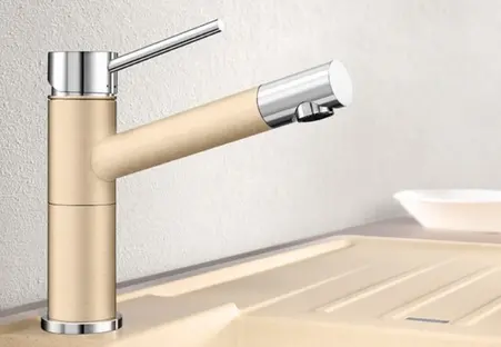 Смеситель Blanco Alta compact chrome/Silgranit фото 1 в Ростове-на-Дону