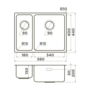Кухонная мойка OMOIKIRI Tadzava 58-2-U/IN-R ULTRA 15 (арт.4997117) фото 2 в Ростове-на-Дону