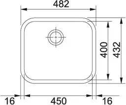 Мойка Franke GAX 110-45 под столешницу, стоп-вентиль (арт.122.0021.440) фото 3 в Ростове-на-Дону