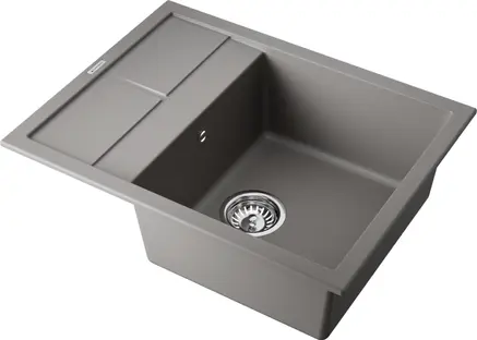 Кухонная мойка OMOIKIRI Sumi 65A-GR Artceramic/Leningrad grey фото 2 в Ростове-на-Дону