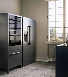 Холодильник ILVE RT 9020 SBS/BK (глянцевый черный, ручки сатин.сталь) фото 3 в Ростове-на-Дону