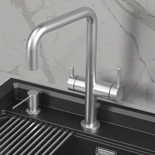 Смеситель GRANULA Kitchen Space 8275, НЕРЖ фото 2 в Ростове-на-Дону