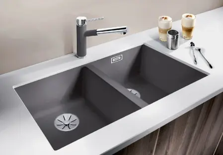 Мойка Blanco SUBLINE 350/350-U SILGRANIT отводная арматура InFino® в Ростове-на-Дону Мойка Blanco SUBLINE 350/350-U SILGRANIT отводная арматура InFino® в Ростове-на-Дону