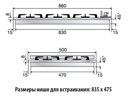Комбинированная панель ILVE H 39-BCNV/IX фото 2 в Ростове-на-Дону