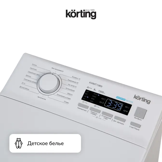 Стиральная машина Korting KWMT 1385 I фото 3 в Ростове-на-Дону