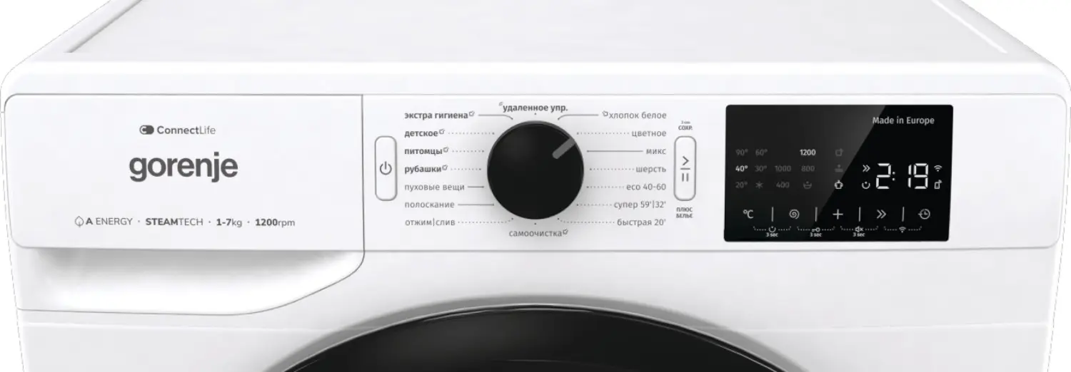 Стиральная машина GORENJE WPNEI72SA1SWIFI/C фото 9 в Ростове-на-Дону
