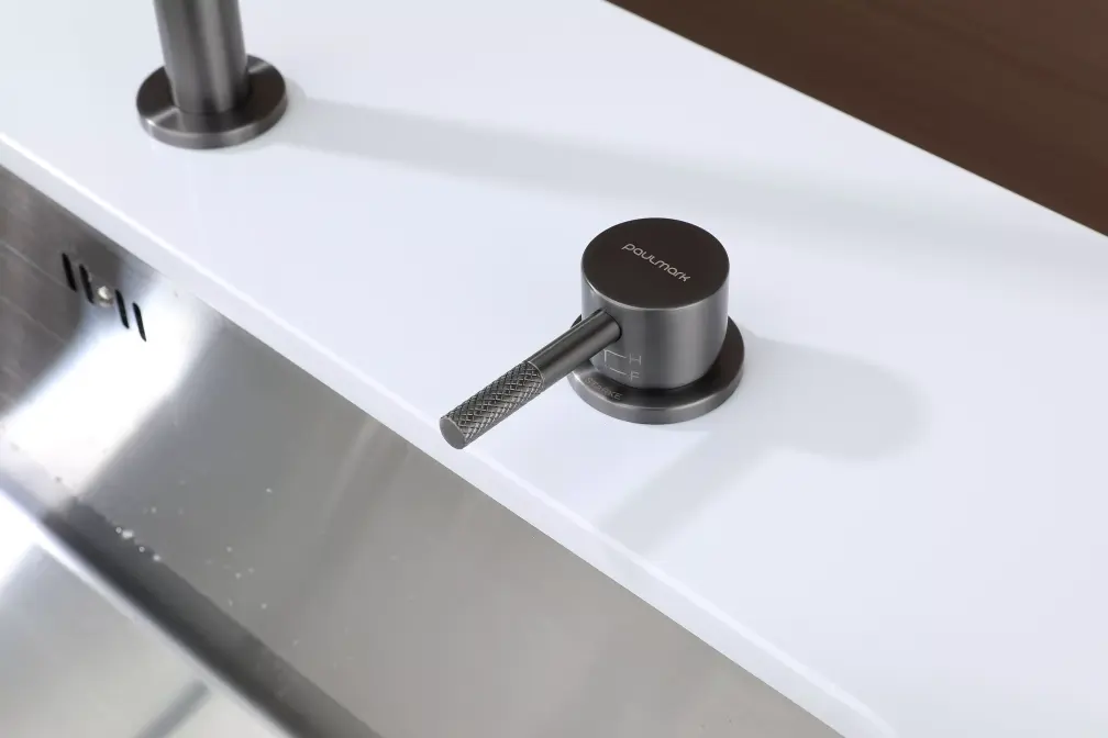 Смеситель Paulmark ESTETICA Es218006-GM вороненая сталь фото 5 в Ростове-на-Дону
