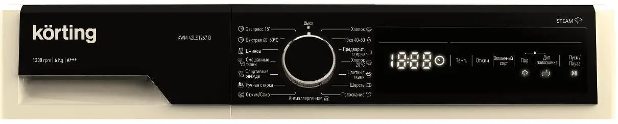 Стиральная машина с паром Korting KWM 42LS1267 B фото 2 в Ростове-на-Дону