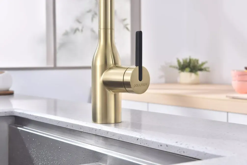 Смеситель Paulmark MAGNETO ONE Ma213188-LG светлое золото фото 13 в Ростове-на-Дону