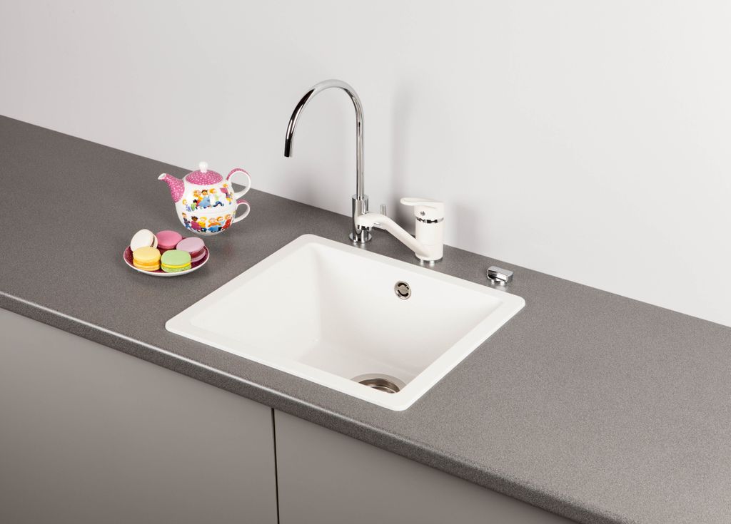 Мойка SCHOCK  Quadro 50 Cristalite 450x430 оникс фото 2 в Ростове-на-Дону