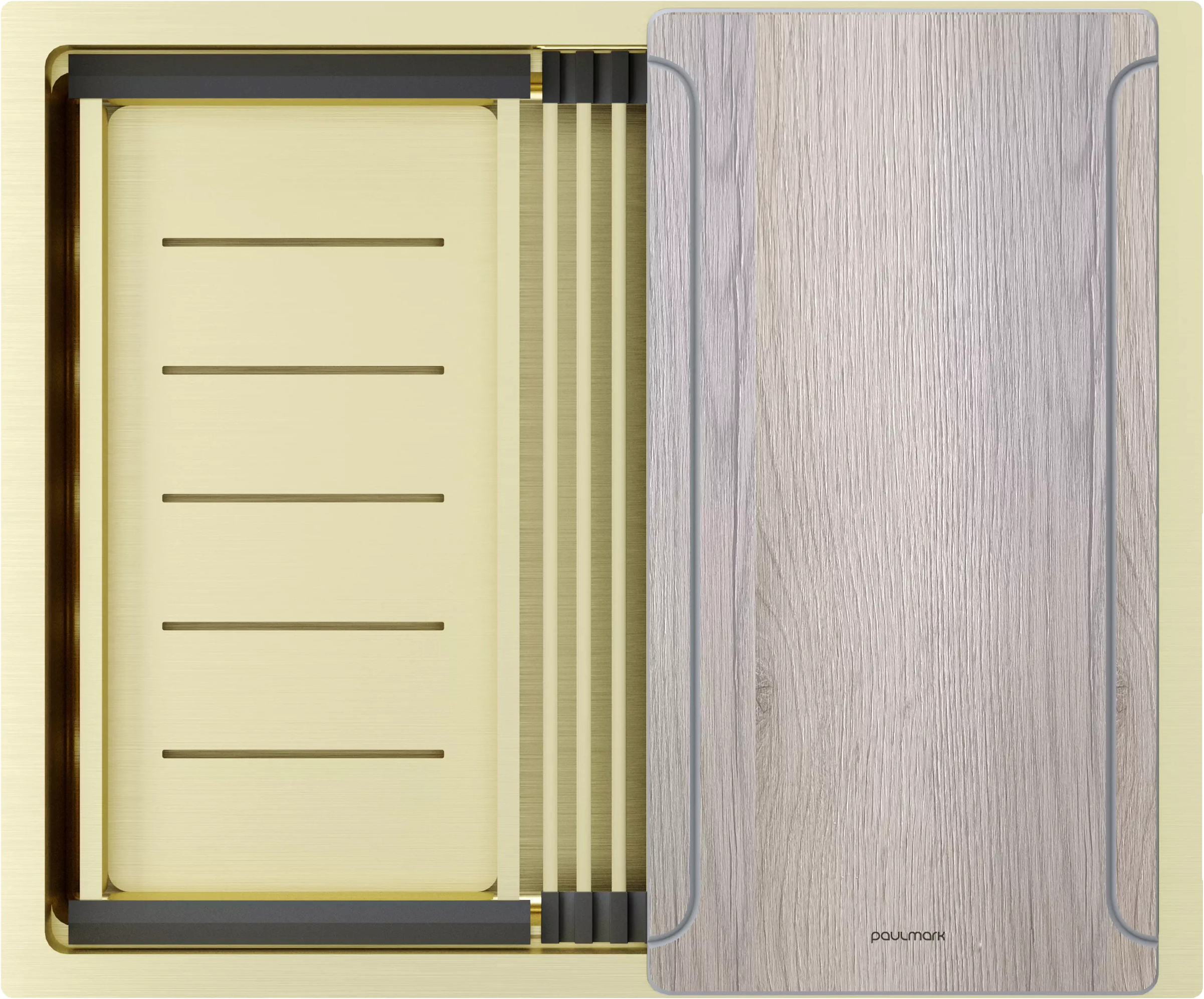 Мойка Paulmark NEXT-MULTI SINK 54 UNI PM785445-LG светлое золото фото 1 в Ростове-на-Дону