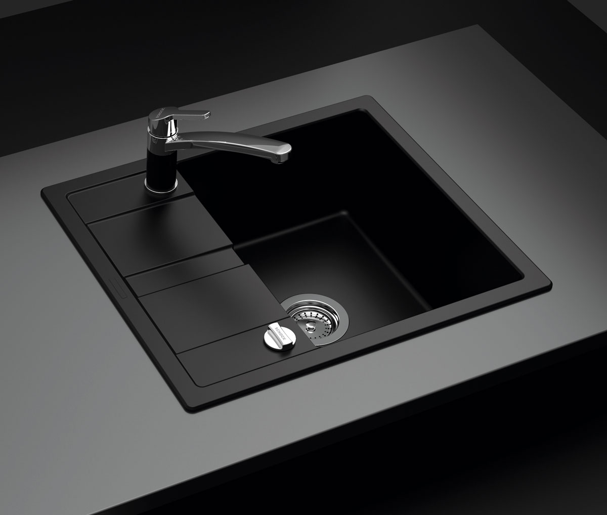 Мойка SCHOCK  Optima 45D  Cristalite неро фото 2 в Ростове-на-Дону