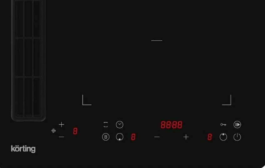 Варочная панель с интегрированной вытяжкой Korting HIBH 40980 NB фото 3 в Ростове-на-Дону