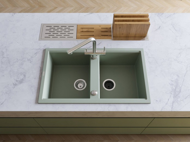 Мойка Omoikiri Kitagawa 83-2-U-WG Artceramic/wind green (арт.4993253) фото 2 в Ростове-на-Дону Мойка Omoikiri Kitagawa 83-2-U-WG Artceramic/wind green (арт.4993253) фото 2 в Ростове-на-Дону