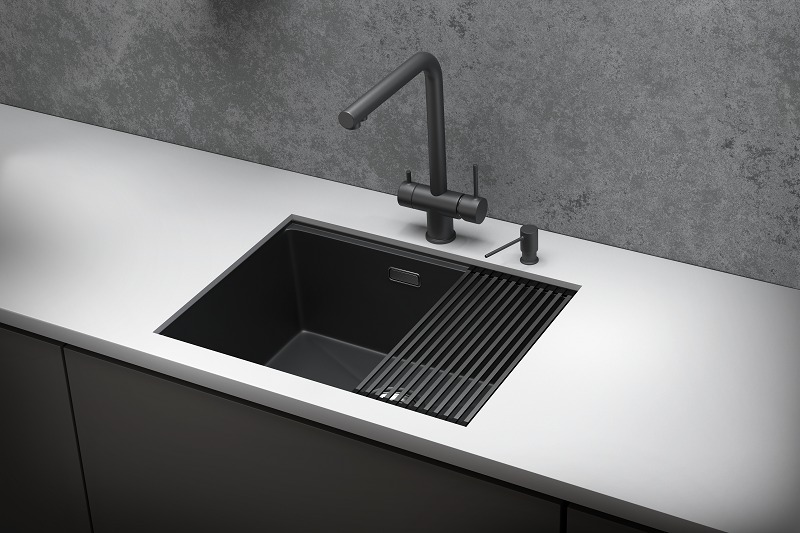Мойка GRANULA Kitchen Space 6045U, ЧЕРНЫЙ МАТОВЫЙ фото 3 в Ростове-на-Дону