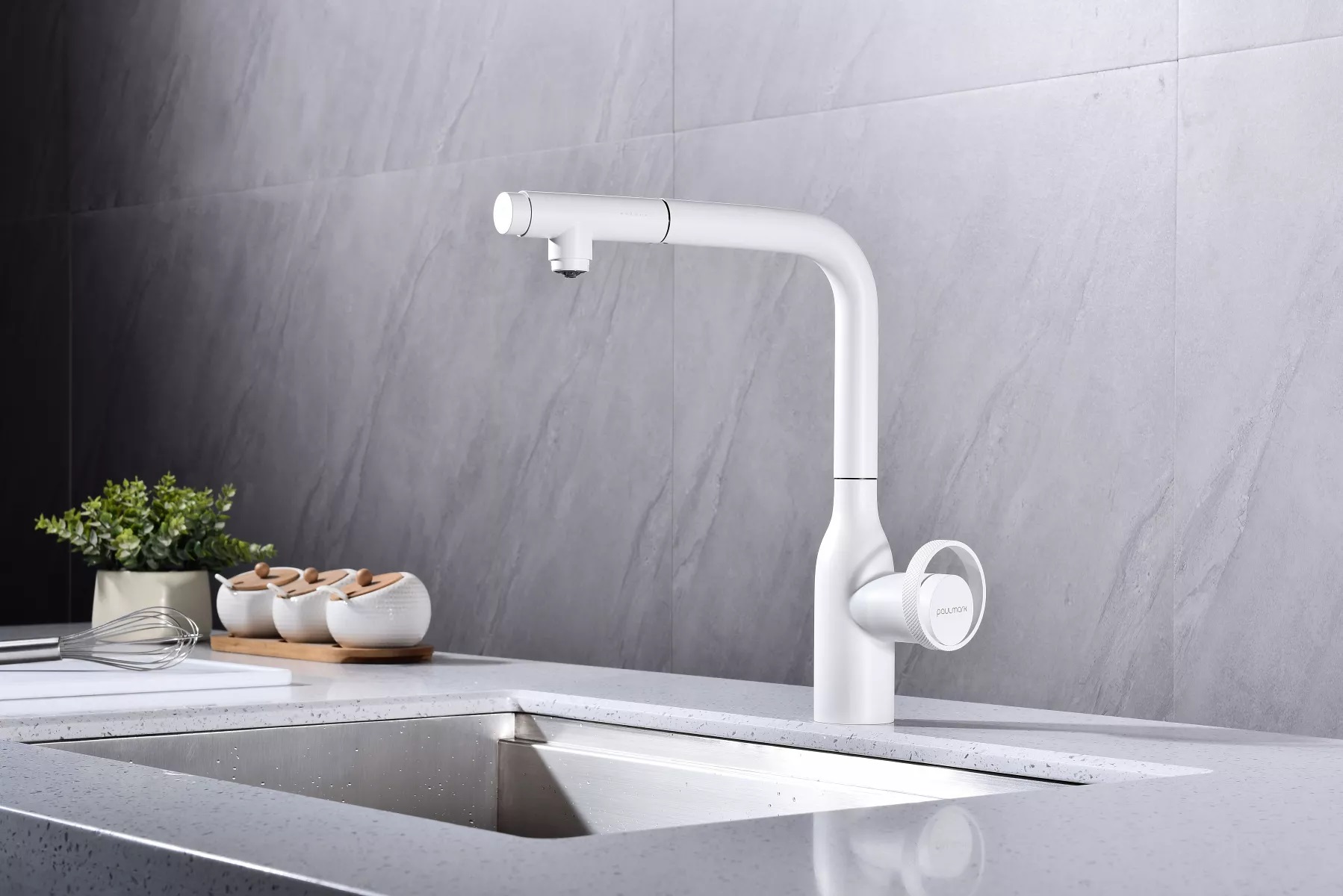 Смеситель Paulmark URBAN Ur213104-WH белый матовый фото 2 в Ростове-на-Дону Смеситель Paulmark URBAN Ur213104-WH белый матовый фото 2 в Ростове-на-Дону