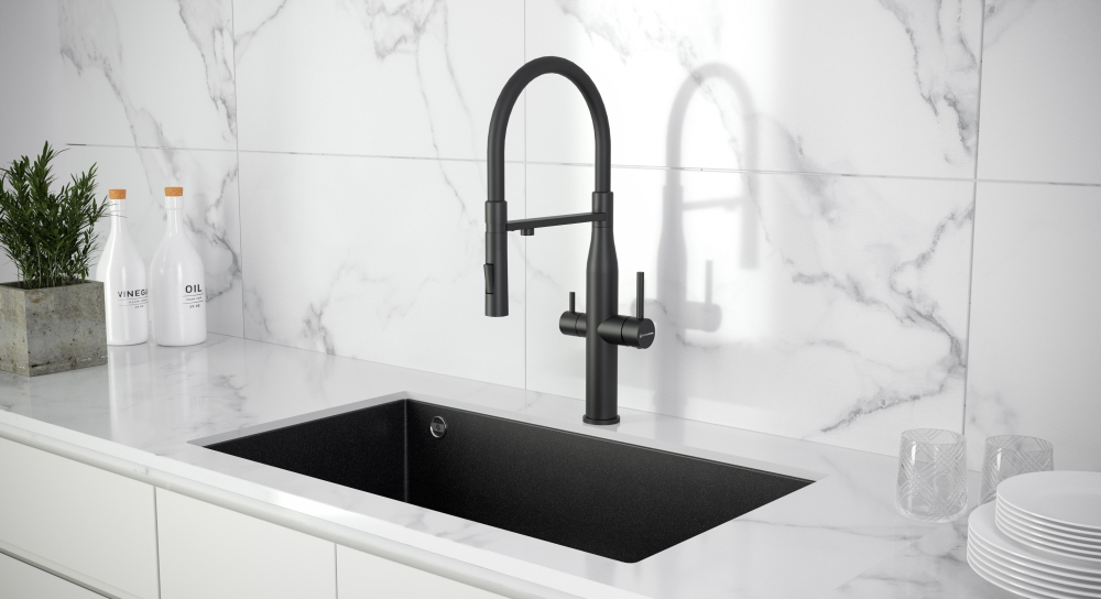Смеситель KUCHENSTERN ELIT-FE 407BL40 Черный фото 2 в Ростове-на-Дону