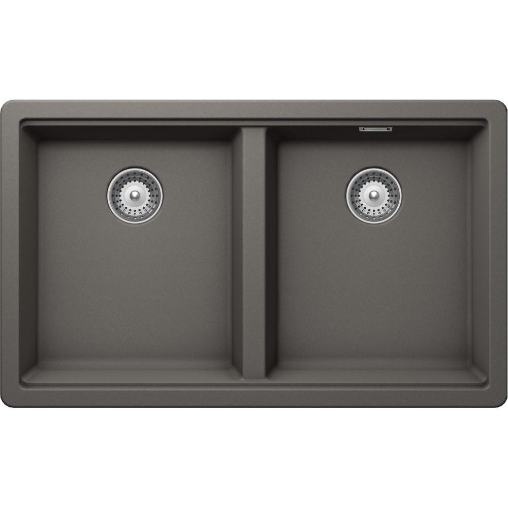 Мойка SCHOCK  Greenwich 80-2  Cristadur (подстольный монтаж) серебристый камень фото 1 в Ростове-на-Дону