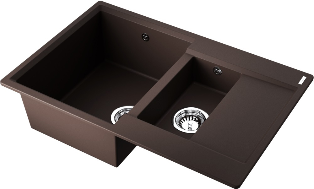 Мойка Daisen 78-2T-DC Tetogranit/темный шоколад(арт.4993534) фото 2 в Ростове-на-Дону Мойка Daisen 78-2T-DC Tetogranit/темный шоколад(арт.4993534) фото 2 в Ростове-на-Дону