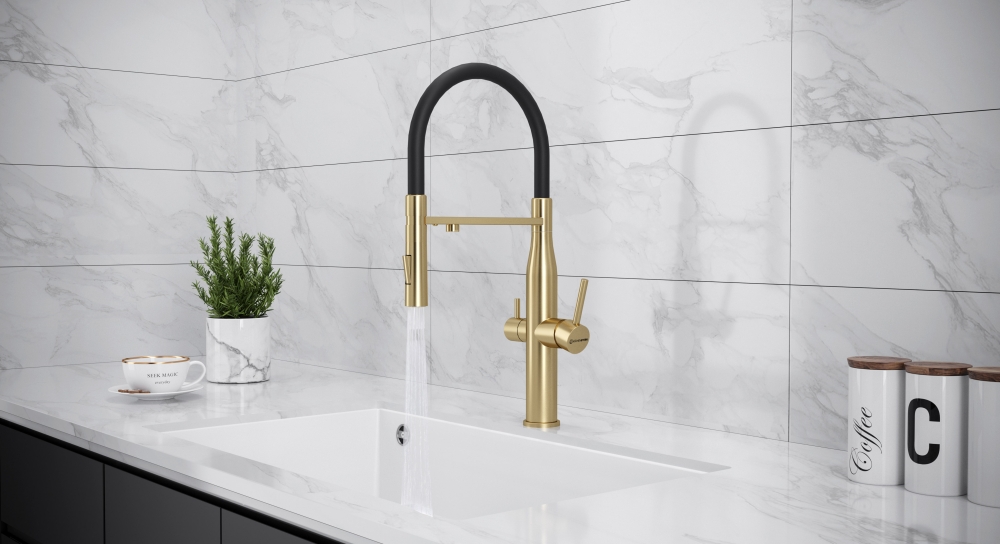 Смеситель KUCHENSTERN ELIT-FE 407GL40 Золото фото 2 в Ростове-на-Дону Смеситель KUCHENSTERN ELIT-FE 407GL40 Золото фото 2 в Ростове-на-Дону