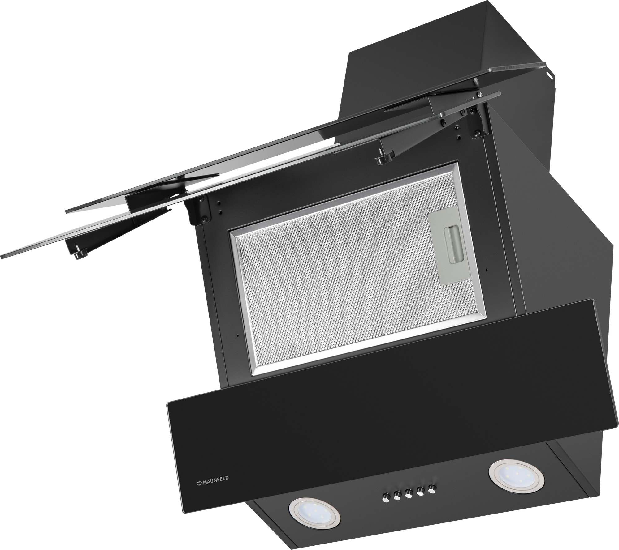 Вытяжка Maunfeld CASCADA PUSH 50 Glass Black фото 3 в Ростове-на-Дону