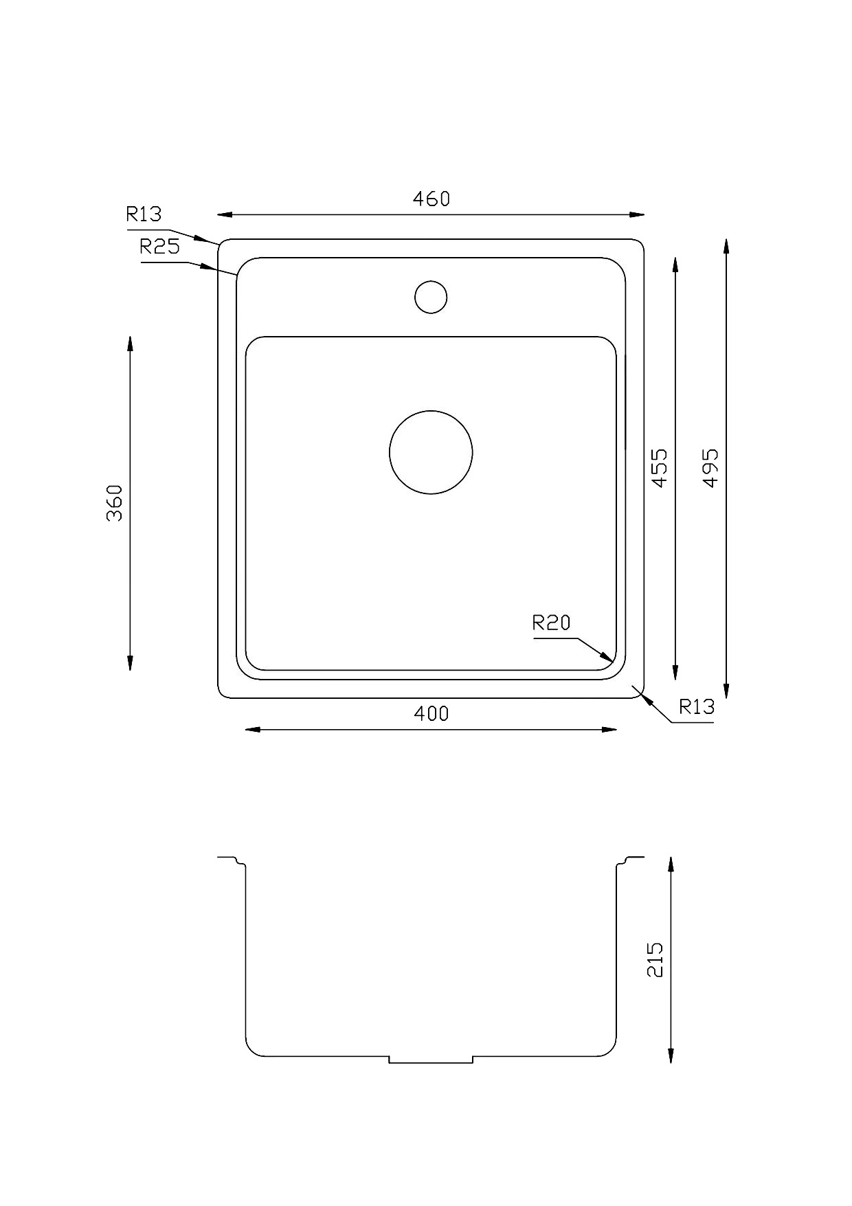 Кухонная мойка Falmec Micro/R20 TopZero (Prime) 460х495 фото 5 в Ростове-на-Дону