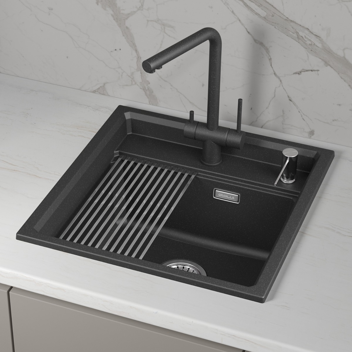 Мойка GRANULA Kitchen Space 5002i, ЧЁРНЫЙ фото 2 в Ростове-на-Дону