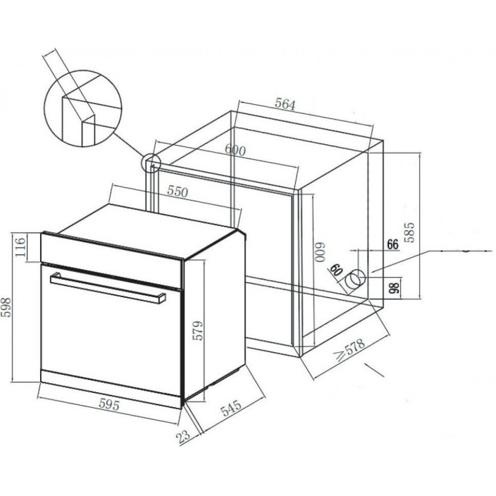 Духовой шкаф DeLonghi DEO 615 NB TENNA фото 3 в Ростове-на-Дону