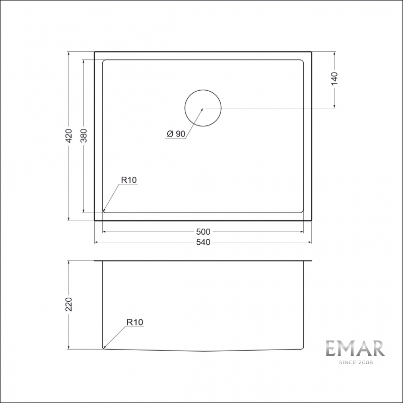 Мойка Emar EMB-123 PVD Nano Satine фото 2 в Ростове-на-Дону