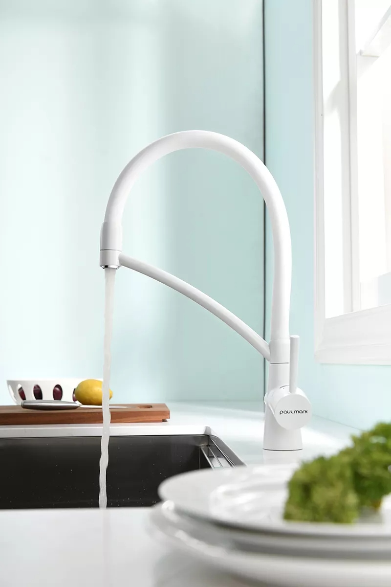 Смеситель Paulmark SIEGEN Si213111-WH белый матовый фото 4 в Ростове-на-Дону